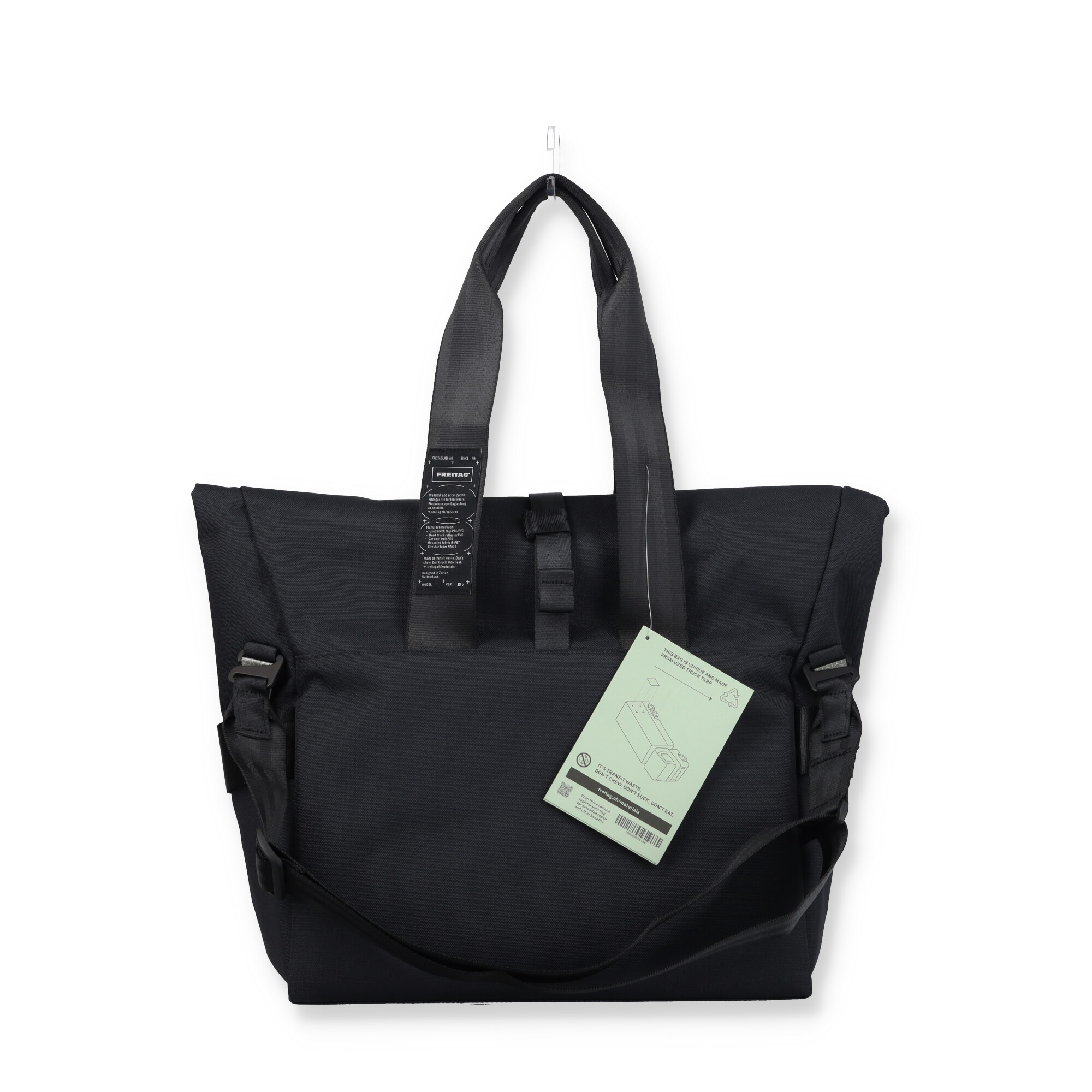 FREITAG F680 ANDERSON ブラック ロールトップトートバッグ F680 ANDERSON A cyclist-friendly tote bag with roll top that
