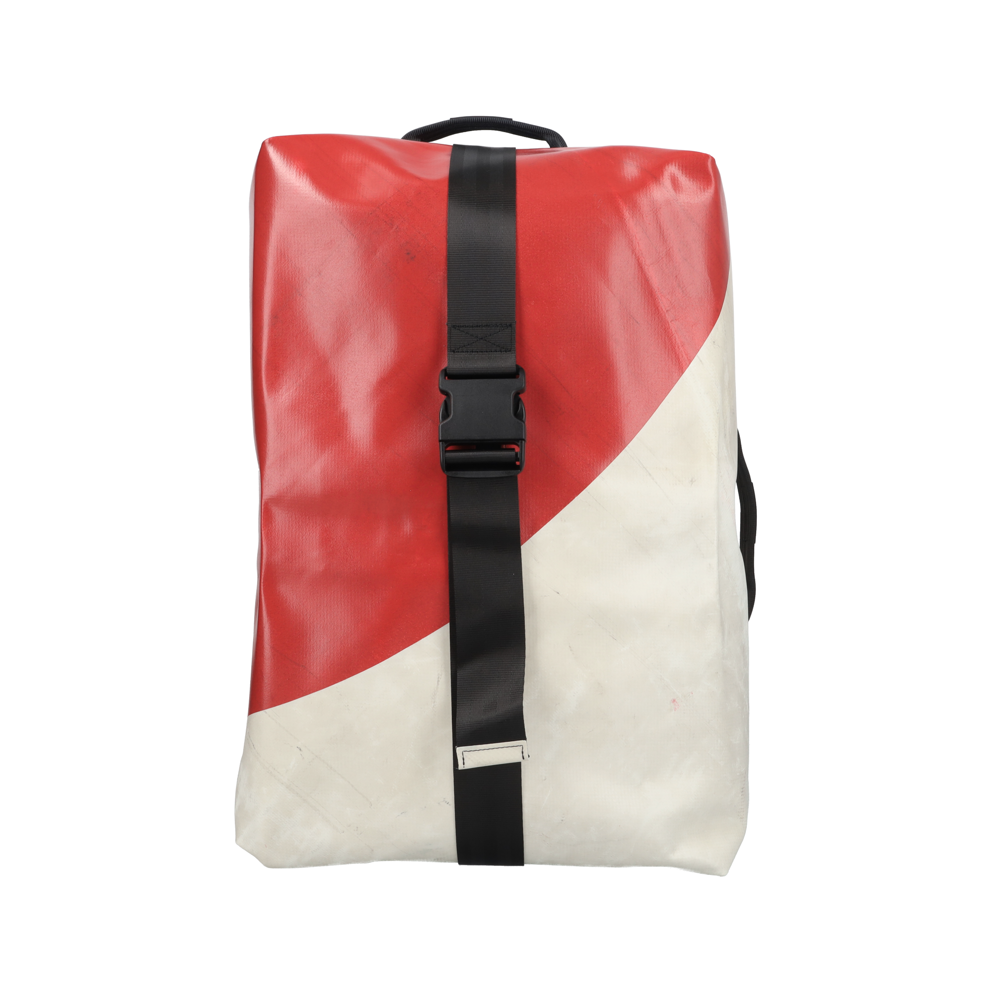 再値下げ】FREITAG バックパック レッド、ホワイト系 ハザード 2025年