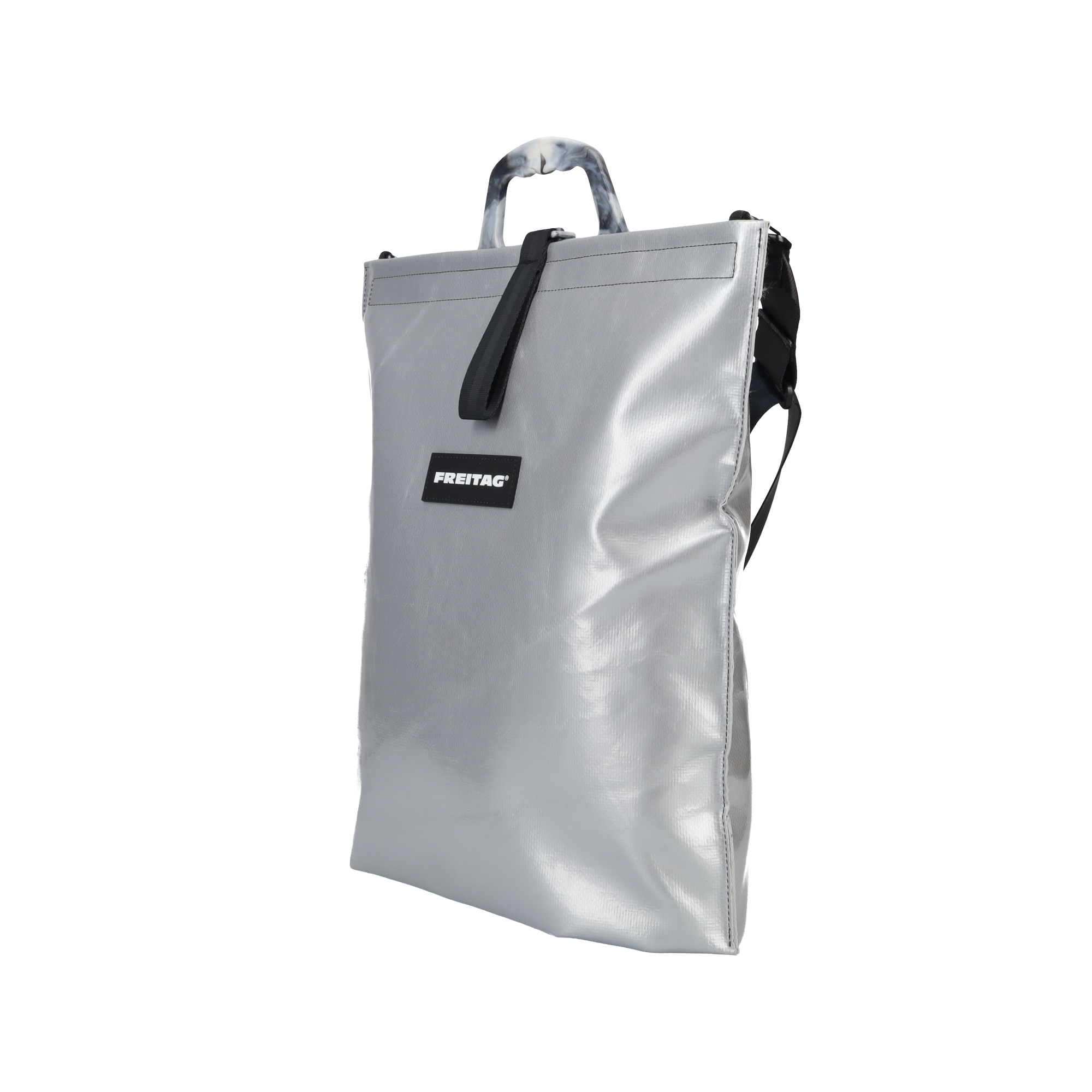 FREITAG メッセンジャーバッグ グレー/ホワイト アップサイクルされたバッグとアクセサリー | FREITAG